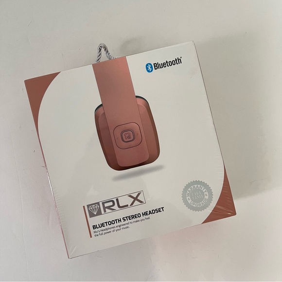 RLX Rose Gold Bluetooth Stereo Headset RLX-100 - New In Box - Reemoly